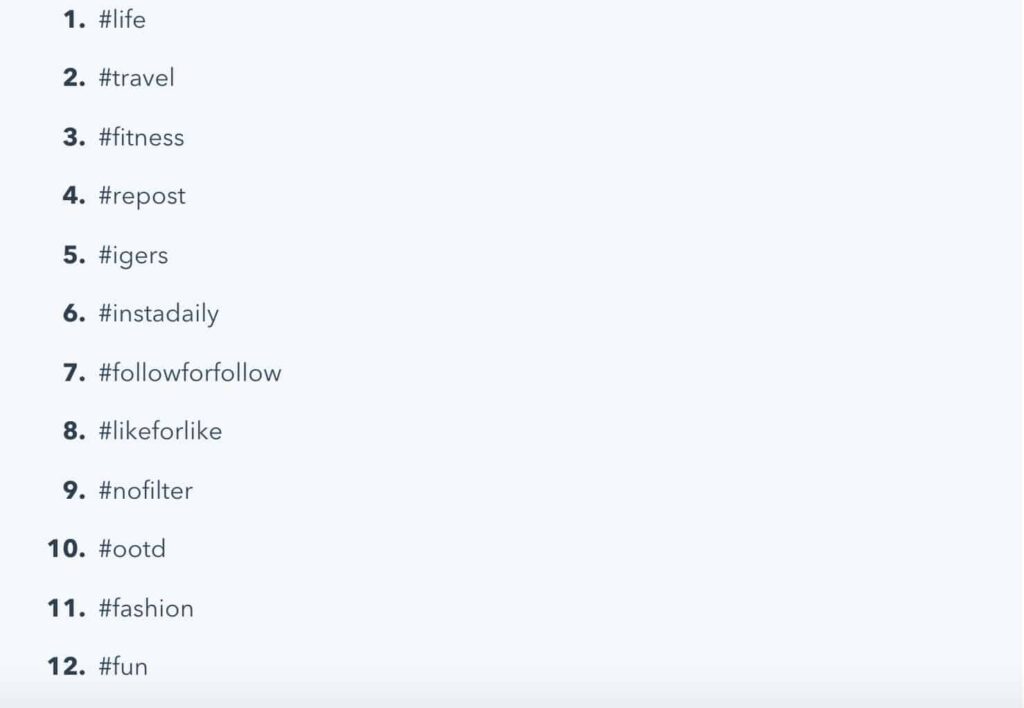 Check out the top trending hashtags on Instagram in 2018